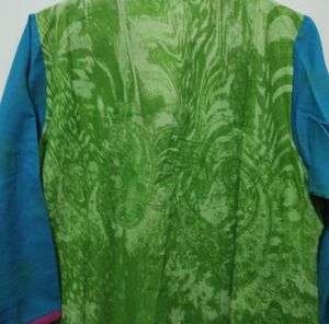 Shree Green Blue Kurta And Blu Kuta With Polka Dot