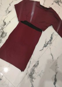 Maroon Bodycon Dress