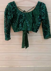 Stunning Sequin Emerald Green Blouse