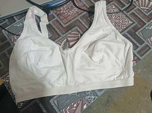 White Cotton Bra