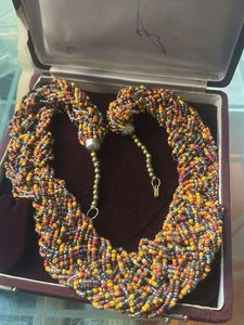 Multi-color Beaded Statement Necklace