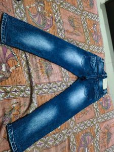 Blue Washed Denim Jeans