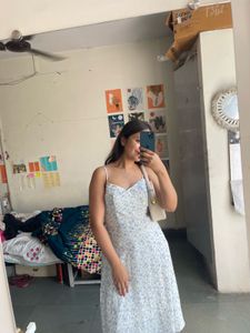 Floral Print Spaghetti Strap Midi Dress