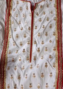 Embroidered White Kurta