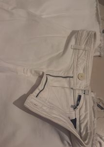 Classic White High waisted Wide-Leg Pants