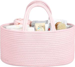 Chic Pink Woven Tote Bag(handmade)