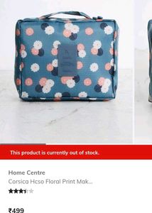 Floral Travel Makeup Bag Organizer