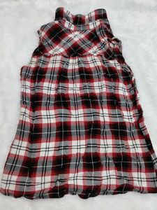 Chic Plaid Sleeveless Shirt