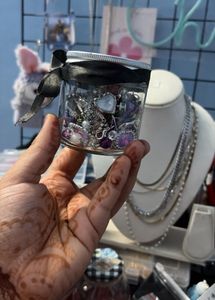 Sparkly Heart Jar Pink &amp; Purple