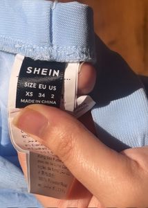 Light Blue Ruched Top