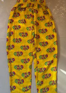 Yellow printed kurta set Small size