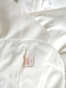 Elegant White Puff Sleeve Dress