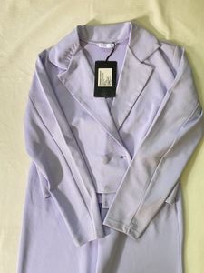 Lavender Cropped Blazer &amp; Pants Set
