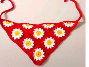 Crochet Daisy head bandana