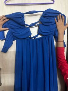 Elegant Blue Maxi Dress