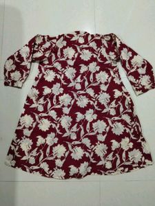 Boho Floral Print A-Line Dress