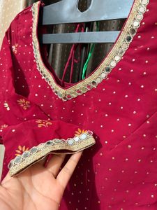 Elegant Red Kurta Set with Dupatta