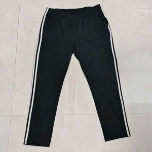 Teamspirit Black Track Pants | Side Stripe