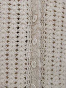 Cream 'Hand Crochet' Vest Cardigan