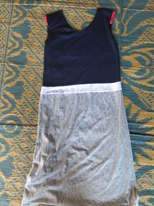 Casual Two-Tone Dress