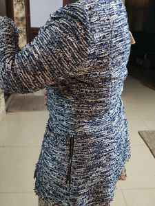 Elegant Elviros Blue Tweed Jacket