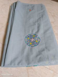 Light Blue Embroidered Dupatta