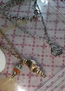 Chic Layered Necklace &amp; bracelet- Seashell &amp; Heart