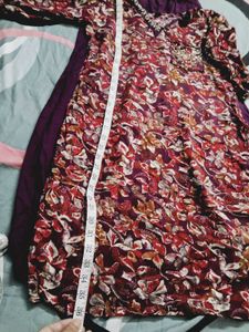 Maroon Floral Kurta Set
