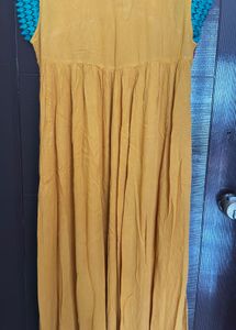 Max Beautiful Yellow Embroidered Kurta