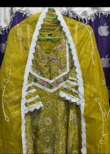Elegant Yellow Kurta Set with Dupatta