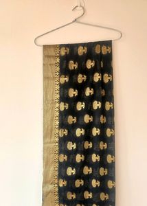 Ethnic Gold And Black Kurti With Dupatta