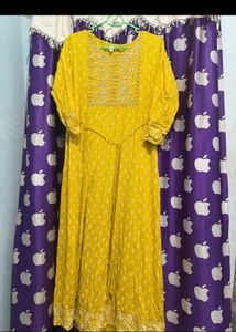 stylum Yellow Embroidered Kurta