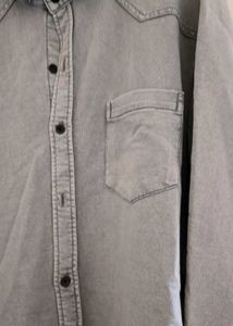 Men's Baggy Grey Washed Shirt