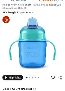 Philips Avent Blue Sippy Cup &amp; Food Feeder