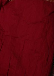Red Saree with Golden Border