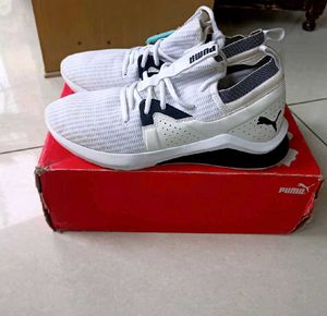 Puma White & Black Sneakers