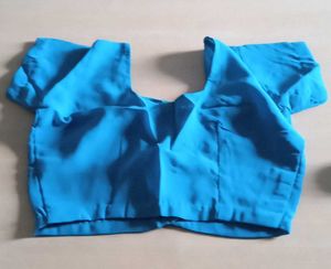 blue  saree Material Fabric