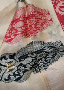 Traditional Tussar Silk Fully Zari Thread Saree