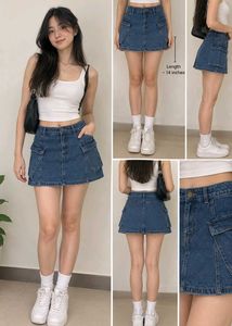 Rio denim cargo skirt