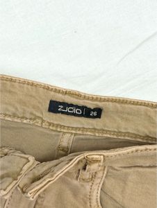 Beige Denim Shorts