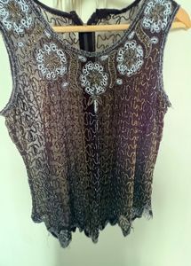 Sparkling Embellished Sleeveless Top