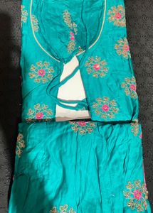 Sea Green Embroidered Anarkali Gown💚