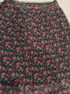 Floral Print Midi Skirt