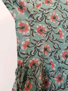 Janasya Gold L Size Anarkali Floor Length Kurta