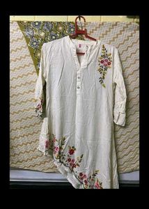 Asymmetrical White Kurti/ tunic