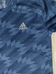 Adidas Blue Graphic T-Shirt(Unisex)