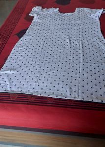 White Kurta with Black Embellishment