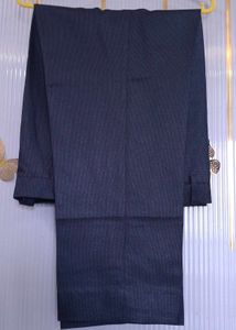 navy blue coloured glossy  formal pant .