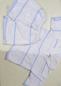 White Cotton Night Suit