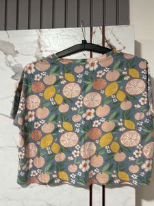 Ginger Feeling Fresh Fruit Print T-Shirt, Bust- 34